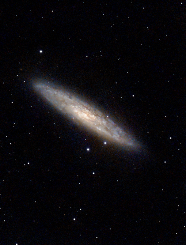 NGC 253 More Data
 NGC253 rises to a maximum of 14 degrees, I managed to get more data since the 29th November, one clear sky on the 19th December brought the total integration time to 3h 12m 50s. 
