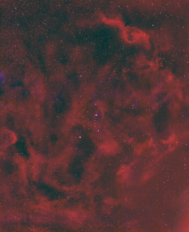 Lambda Orionis 
Mosaic of 2 panels, taken in March 2025 with the target being behind trees much of the time, little data was obtained.
2 hours (1 hour each panel).  
Link-words: CarolePope